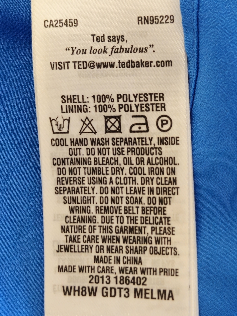 Ted Baker London Melma Blue Floral Pleated Off-Shoulder High-Low Maxi Dress - Picture 11 of 15